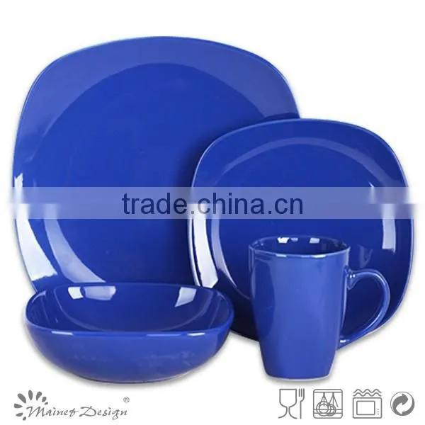 Yellow Fine Porcelain Square Dinner Set China Bulk photo-4