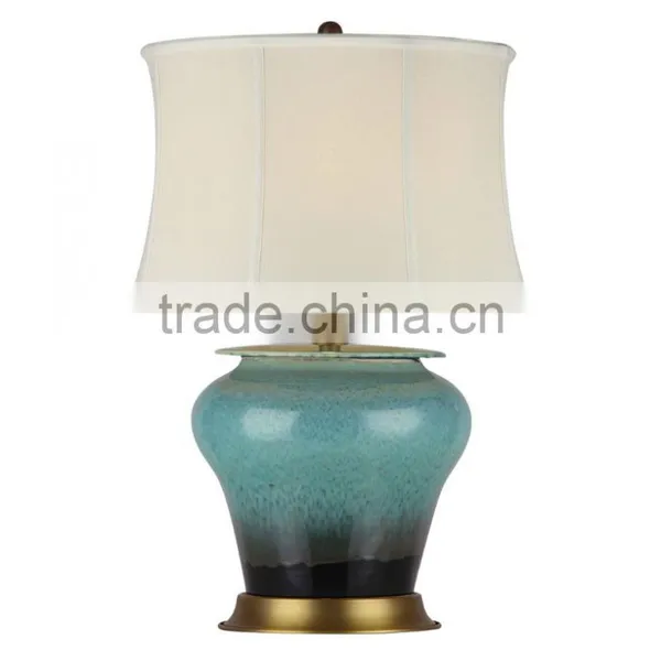 BISINI Luxury Decorative Deep Blue Ceramic Table Lamp photo-2