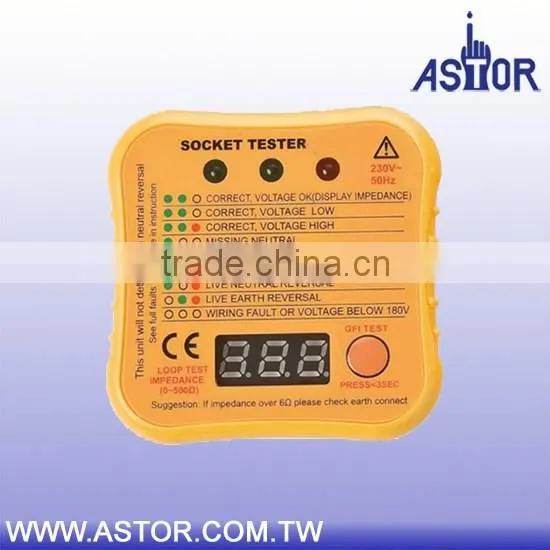UK GFCI Detect Faulty Wiring Status Receptacle Socket Tester