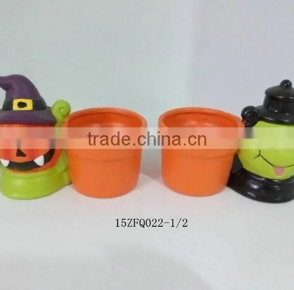 Halloween Pumpkin Ceramic Flower Pot Festival Decorations photo-6