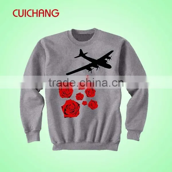 Wholesale Raglan Sleeve and Custom Fashion Crewneck Sweatshirt