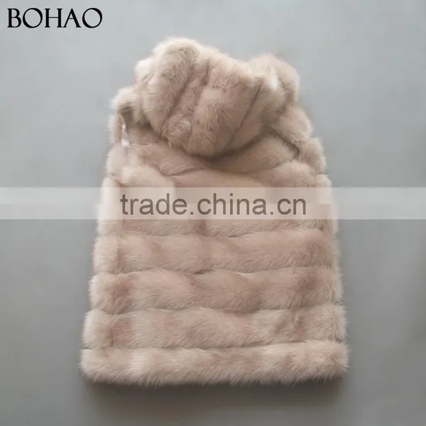 Wholesale Low Price High Quality Womens Long Vest With Faux Fur photo-2