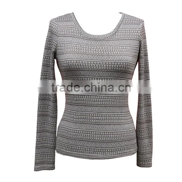 Autumn New Women Casual Long Sleeve Round Collar Cotton Tops and Blouse photo-3