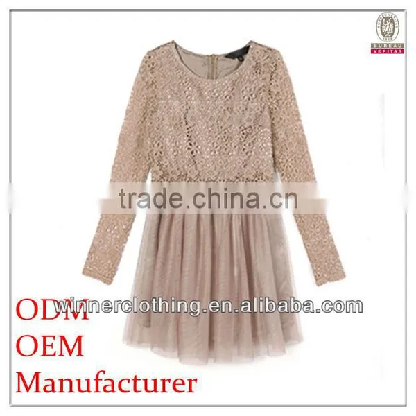 Europe Brand OEM Ladies' Loose-fitting Pleated Hollow China Brand Clothing With Long Sleeves