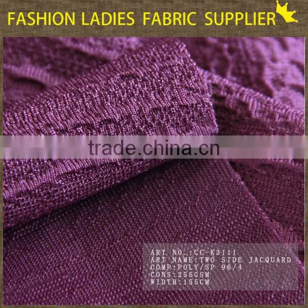 Hot Sales Ladies Fashion Fabric Polyester Spandex Frivolous Dress Order Jacquard Fabric photo-2