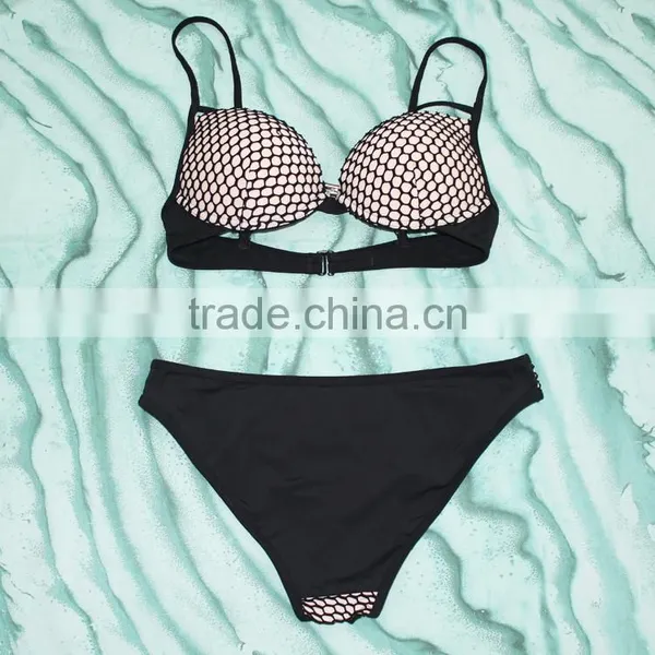 Black Women Crochet Bikinis Sexy Cups Classy Swimsuits photo-3