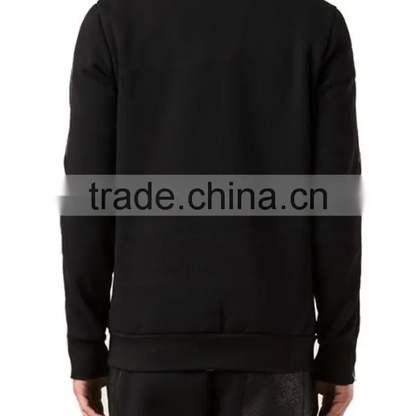 Wholesale Plain Zip Custom Made Men Leather Hoodies photo-4