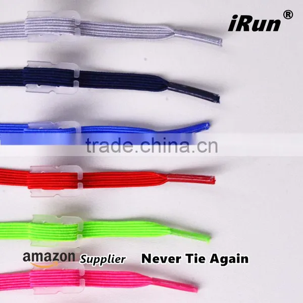 Red No Tie Elastic Laces For Children - Flat Elastic No Tie Shoelaces With Adjust Tension - Amazon/eBay Supplier photo-3