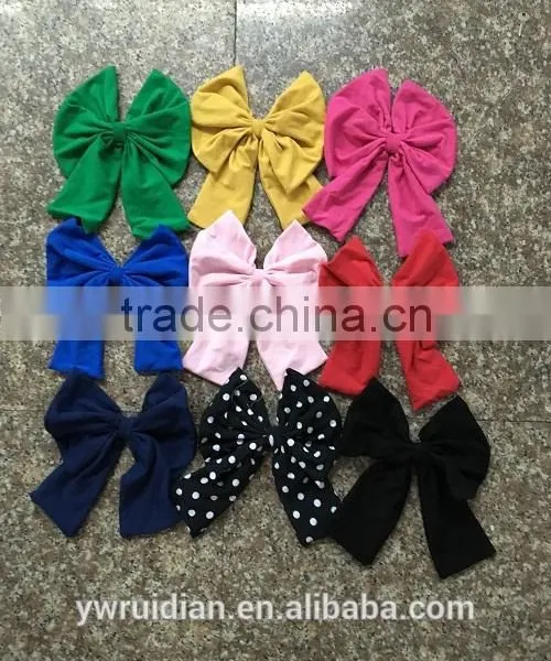 Girls and Doll Bow Hairwear Persnickety Remake Cotton Bowknot Baby Girl Headbands Children Cotton Hairband Wholesale 2016 photo-3