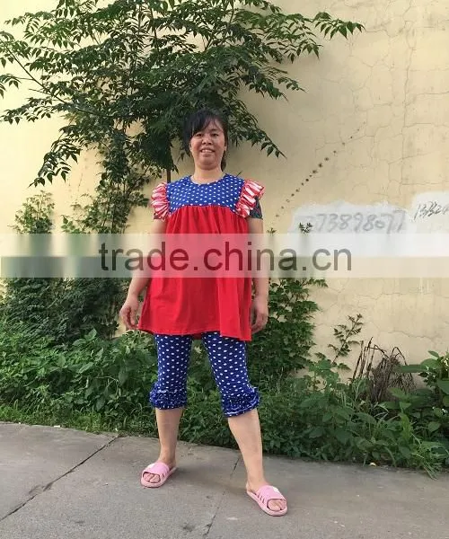 Mom And Me Outfits Mother And Daughter Matching Clothing Sets 4th Of July Boutique Clothes Sets USA Holidays Tops And Leggings photo-4