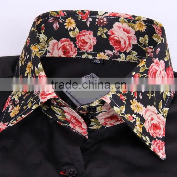2017 New Trend Men's Shirt With Contrast Collar and Cuff photo-5