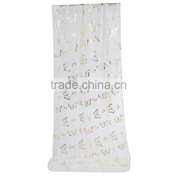 Imitation Silk Scarves & Wraps Rectangle Golden Beige Butterfly Yiwu Scarf photo-2