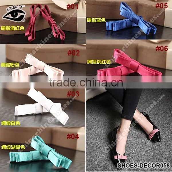 Shoe Accessories Bowknot Decorations for Shoes Silk Fabric Bow photo-2