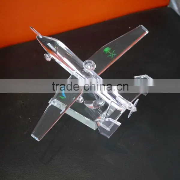 Noble Customized Made Crystal Airplane Model With Logo and Text Engraved Free photo-2