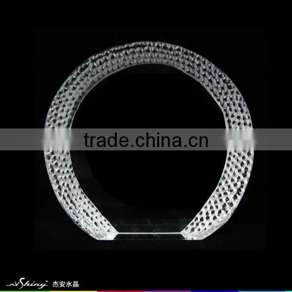 Optic Crystal Glass Round Blank Iceberg Block For Souvenirs Office Decoration JKC-0081 photo-3