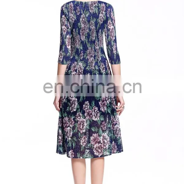 2017 Wholesale Lace Print Dress for Lady Retro Dress Summer photo-5