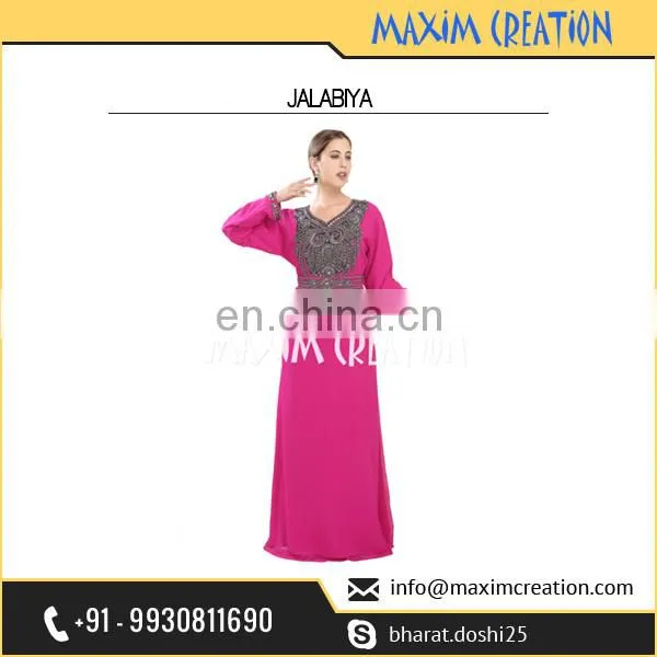 Women Fancy Maxi Caftan Abaya Jalabiya Jilbab Silver Beads Embroidery Dress photo-3