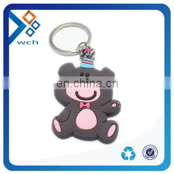 Custom 2D Soft PVC Keychain/silicone Rubber Keychain