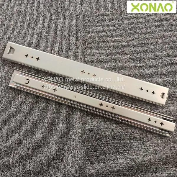 53mm Heavy Duty Full Extension Ball Bearing Slide, 250 LB Load Capacity, With　quick Releas Clip