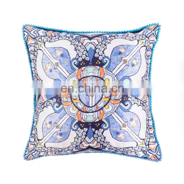 National Garden Nanjing Backrest Pompom Decorative Cushions Outdoor Chair Cushion For Sofa photo-2