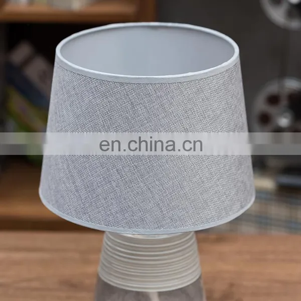Western Style Vintage Cheap Price Barrel Shape Ceramic Base Office Desk Lamp for Home Decor photo-2