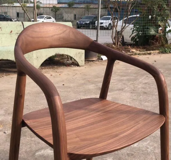 2021 High Quality Affordable Furniture Chairs Neva Armchair in Solid Ashwood/america Walnut photo-3
