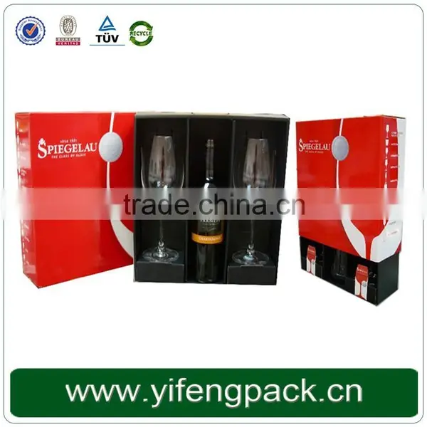 Custom High Quality Cardboard Single Wine Glass Gift Boxes With Lid Factory photo-2