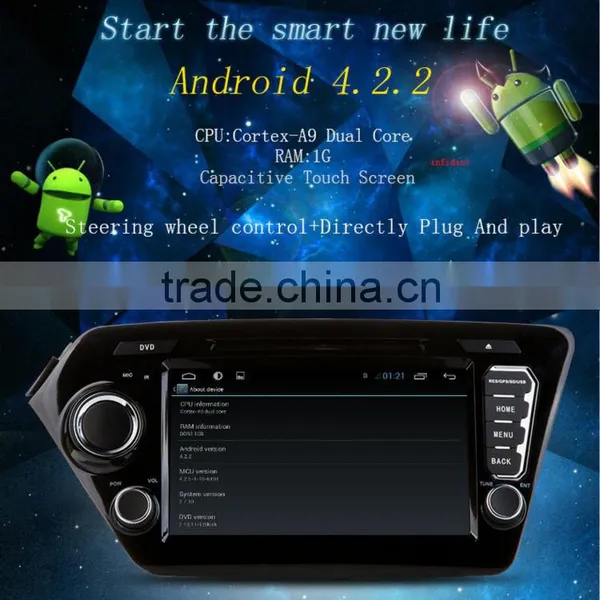Car Factory 1024*600 Screen Auto Radio for Kia K2 RIO GPS 3G WIFI Android 4.2.2 CAR DVD GPS 3G WIFI FOR KIA K2 RIO 2011-2012 photo-6