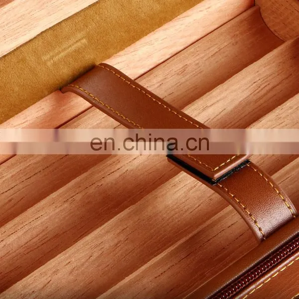 Travel Portable Cigar Boxes Wholesale Cedar Leather Cigar Humidor Case Box photo-5