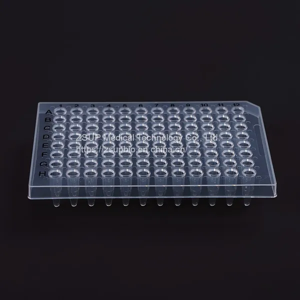 PCR Strip Tube Plate, 96-well, Low Profile, White photo-5