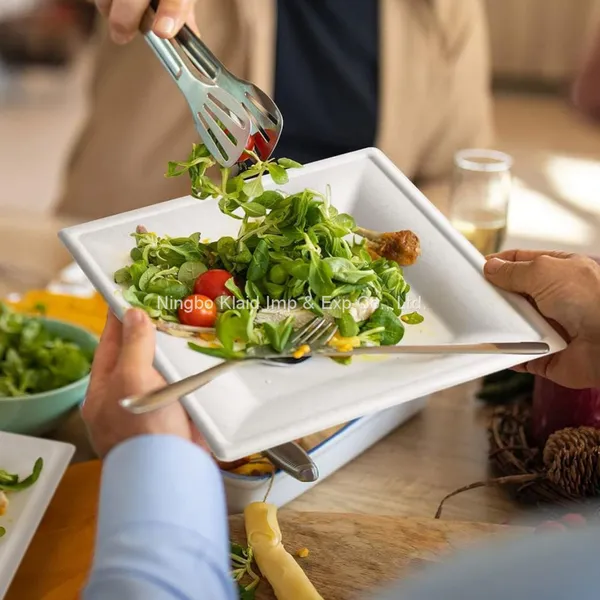 6” Bagasse Eco-Friendly Disposable Biodegradable Plates Sugarcane Bagasse Square Plates Oval Plates (500/ Case) photo-4