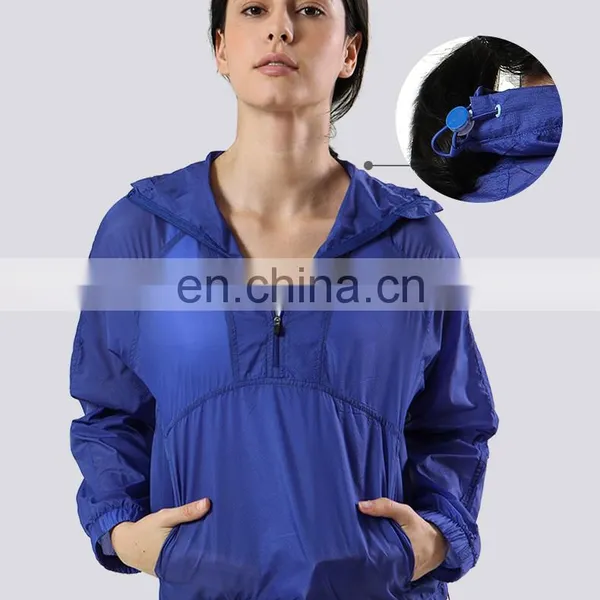 Wholesale Waterproof Outdoor Fitness Sun Protection Clothing Workout Running Sports Anti-UV Yoga Jacket Women's Rashguard photo-4