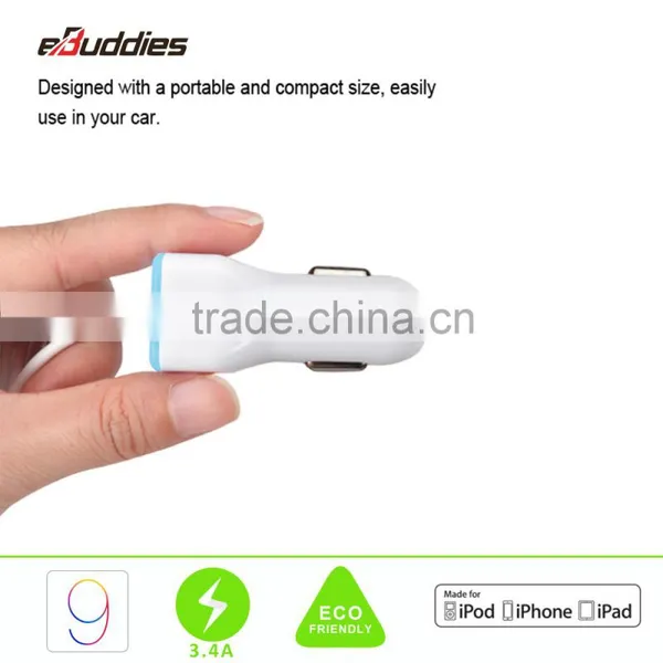 Quick Charging Car Charger MFi Certified General Universal Multi-port Dual Usb Car Charger Supplier's Choice photo-4