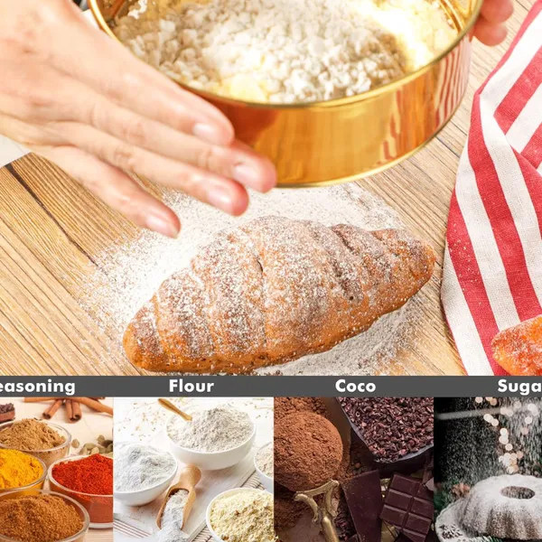 Stainless Steel Flour Sifter, Kitchen Cake Flour Fine 80 Mesh Strainers Sieve for Baking Cake Bread photo-3