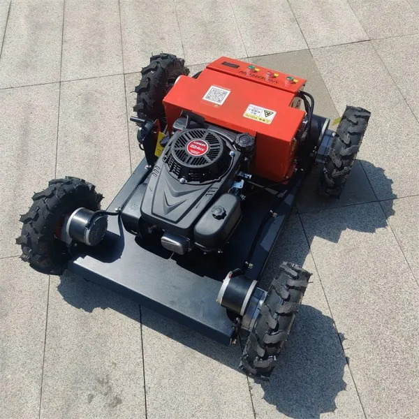 Customization Color Industrial 4-Stroke Gasoline Electric Hybrid Brushless DC Motor Wireless Radio Control Electric Slope Mower photo-3