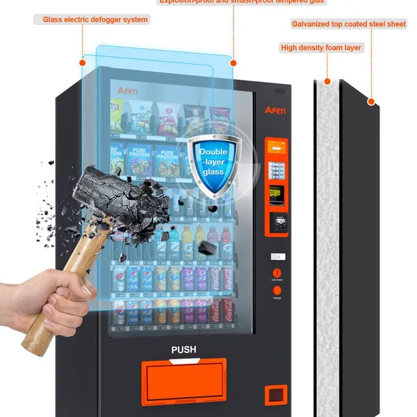 AFEN USA Stock Shipping in 3 Days Automatic Commercial Snack Drink Vending Machine With Card Reader for Snacks and Drinks photo-5