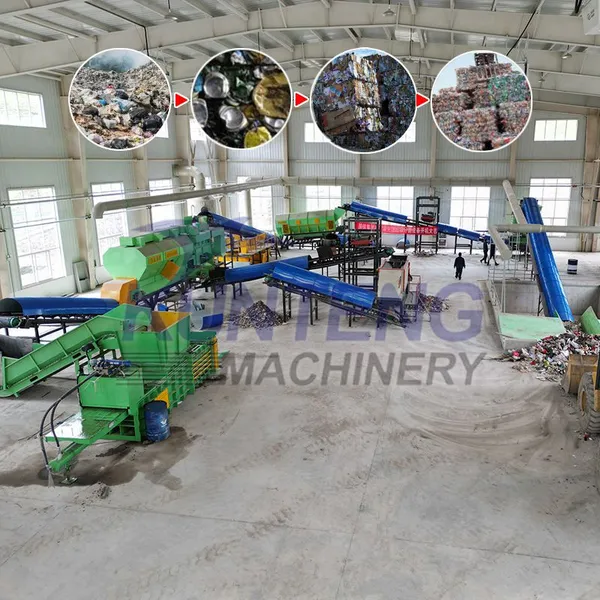 Bauschutt-Recyclingmaschine, Kettenbandförderer, Rotationssiebsortiermaschine zur Abfalltrennung EPC