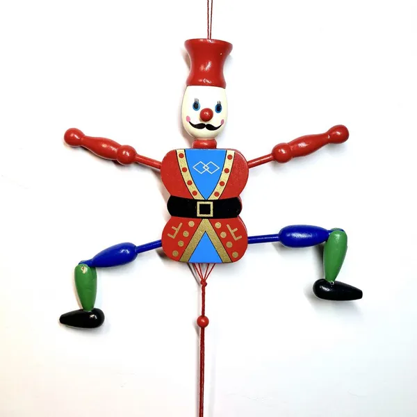 Handmade Traditional Wooden Marionette Pull-string Puppet