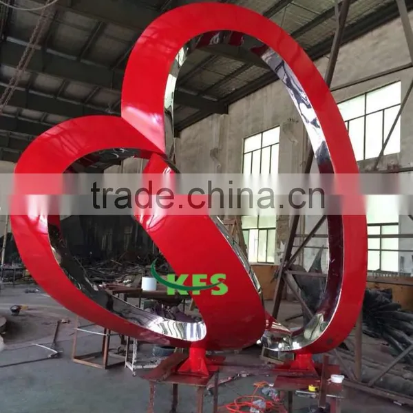 Stainless Steel Polished Red Decor Sculpture