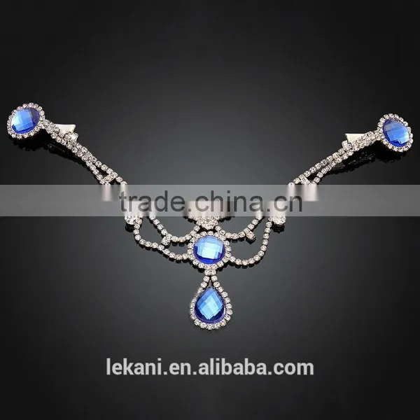 High Quality Shiny Wedding Top Grade Crystal Hair Jewelry photo-3