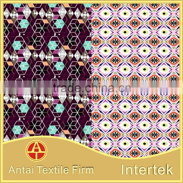 Warp Knitting Microfiber Printed Geometry Pattern for Swimwear and Underwear photo-2