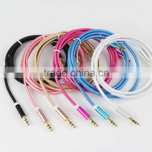 3.5mm Aux Cable Jack to Jack Gold Plated Universal Audio Cable Male to Male for Car for IPhone Beats' Headphone photo-3