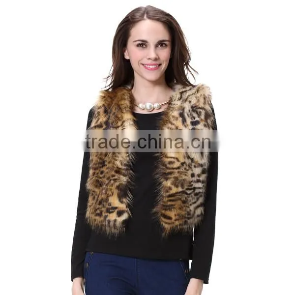 High Quality Leopard Pattern Women Sleeveless Vest photo-2