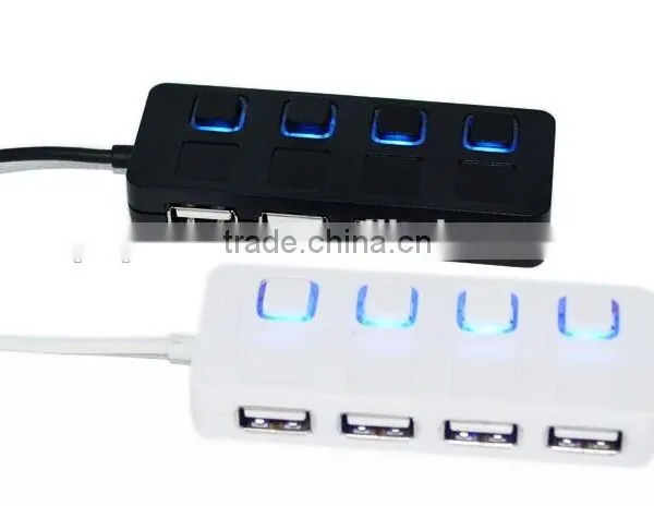 USB 2.0 Hub With 4 Ports and Individual LED Switch Power photo-2