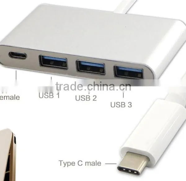 Type-C USB 3.0 3 in 1 Combo Hub for MacBook 12-Inch (with USB -C Charging Port) photo-3