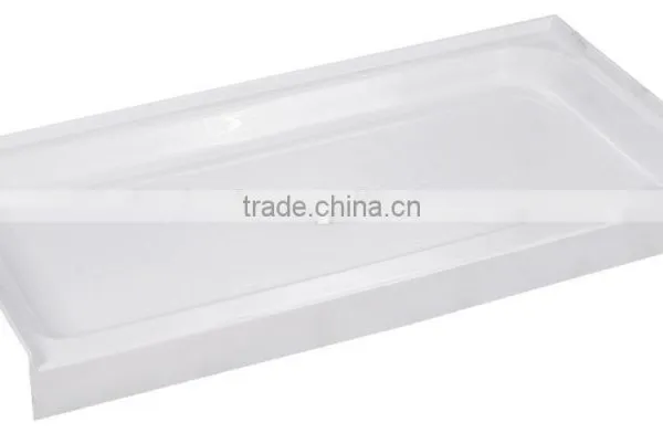 North America Market UPC/cUPC Certified 3 Side Aclove Tile Flange Shower Tray, Fiberglass Shower Base, Usa Standard Shower Base photo-2