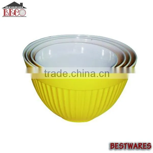 4 Different Sizes Two Tone Melamine Mixing Bowl