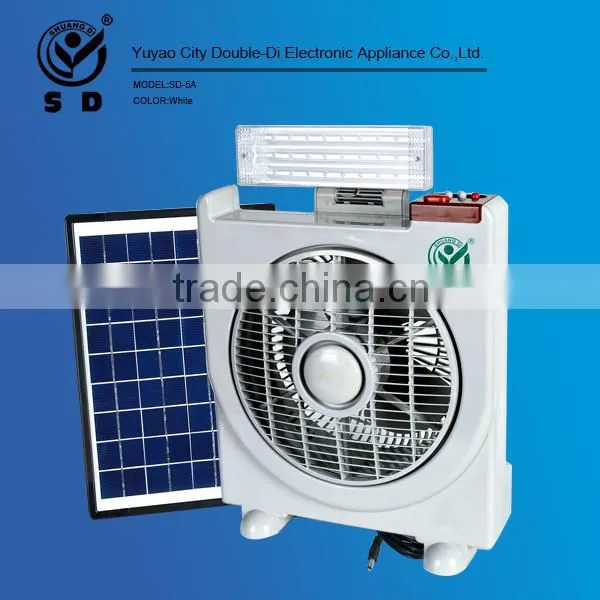 12v dc Fan Solar Rechargeable Table Fan With AC/DC Mode