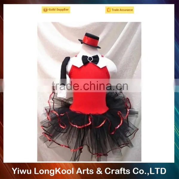 High quality girls party perform designer one piece dress new model magician girl tutu dress
