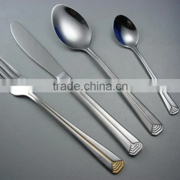 Gold Plated Silver Cutlery Stainless Steel Flatware Set photo-5